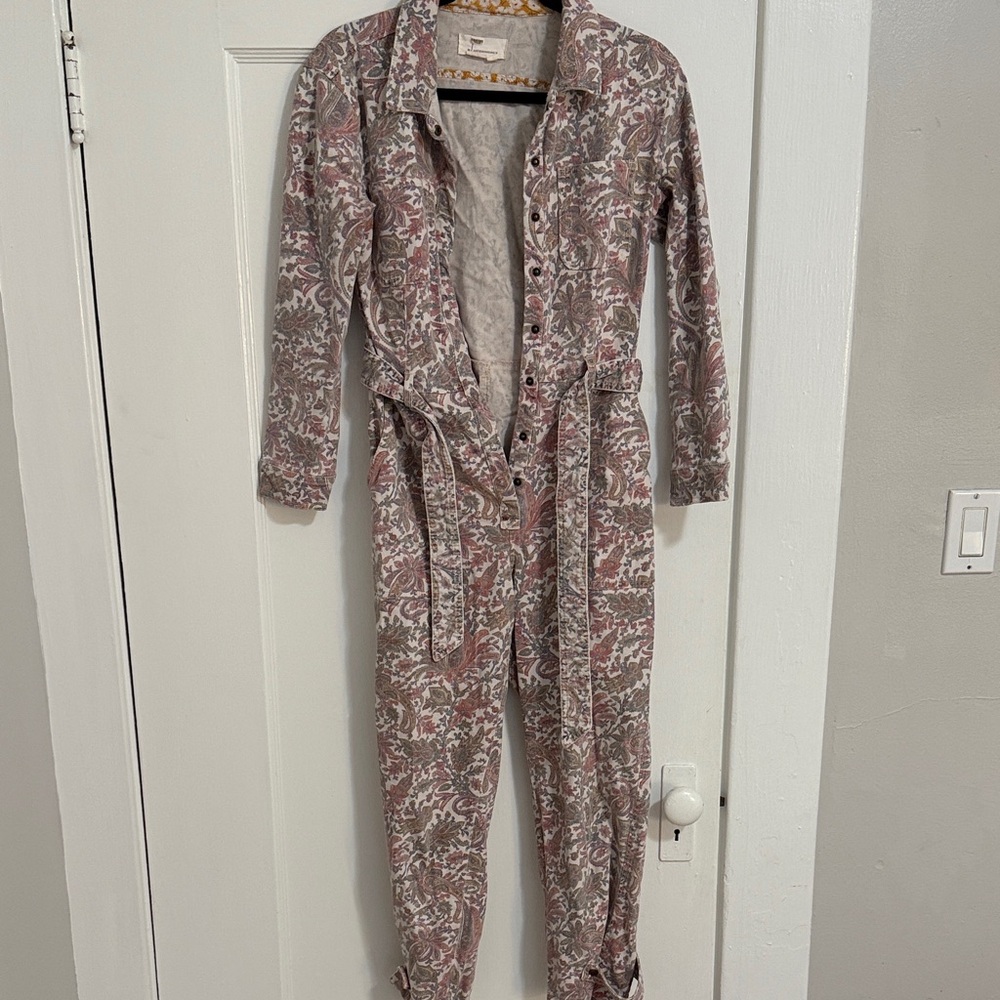 Paisley denim jumpsuit